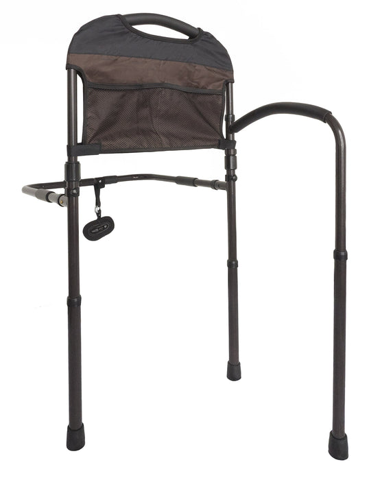 Stander Mobility Rail, Bedside Railing and Assist Bar with Swing-Out Safety Handle for Adults, Seniors, and Elderly, Guardrail with Organizer Pouch, ASTM Safety Approved Bedrail