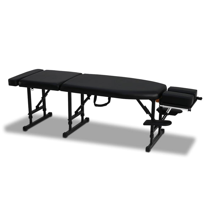 Royal Massage Sheffield 160 Elite Professional Portable Chiropractic Table - Lightweight Adjustable Folding Design (Charcoal)