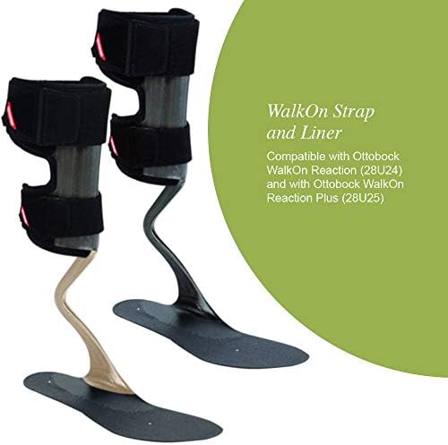 WalkOn Reaction Strap &amp; Liner for Ankle-Foot Orthosis - Left 39-42 - 1 Unit - Comfortable, Secure Strap for use with Ottobock Carbon Fiber WalkOn Reaction AFO Ankle Brace