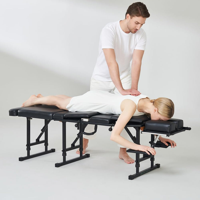 Royal Massage Sheffield 180 Chiropractic Adjusting Table – Professional Portable Drop Table for Chiropractors – Foldable with Adjustable Legs, Headrest, Thoracic & Pelvic Drops