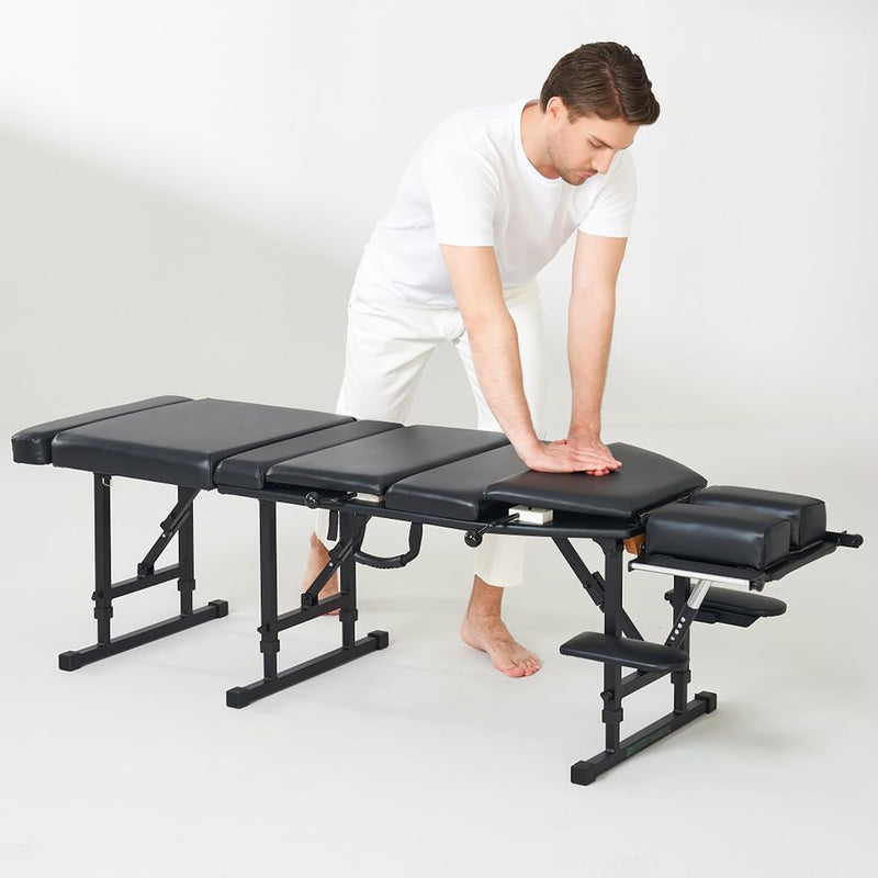 Royal Massage Sheffield 180 Chiropractic Adjusting Table – Professional Portable Drop Table for Chiropractors – Foldable with Adjustable Legs, Headrest, Thoracic & Pelvic Drops