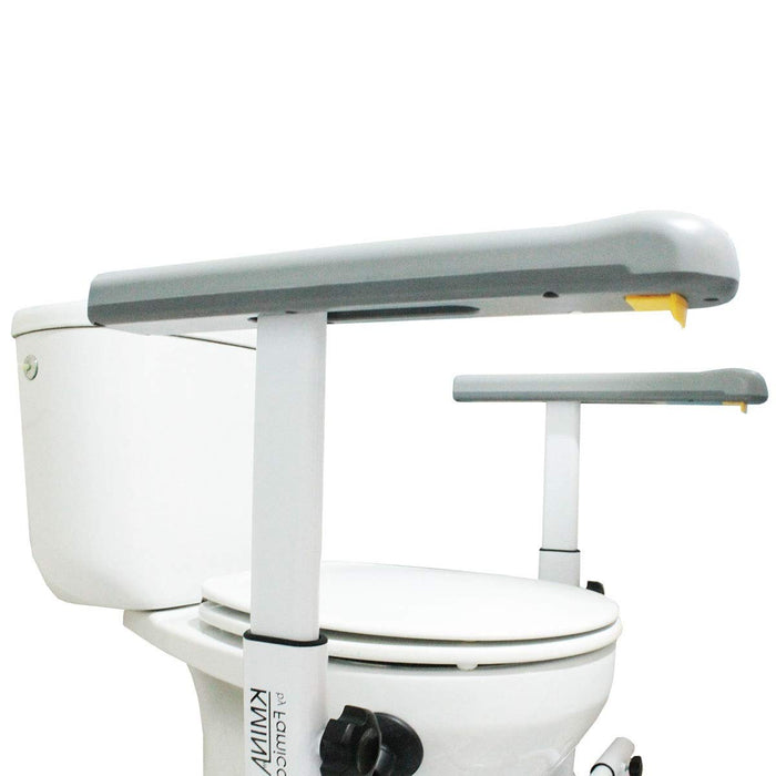 KMINA - Toilet Safety Rails for Seniors (330 lbs), Frame with Arms, Adjustable Height and Width, Grab Bars
