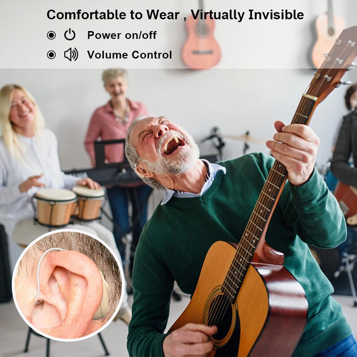 TrueSound11-Channel Rechargeable Hearing Aids for Seniors，Waterproof OTC Hearing Device with AI Noise Cancellation & Magnetic Charging Case