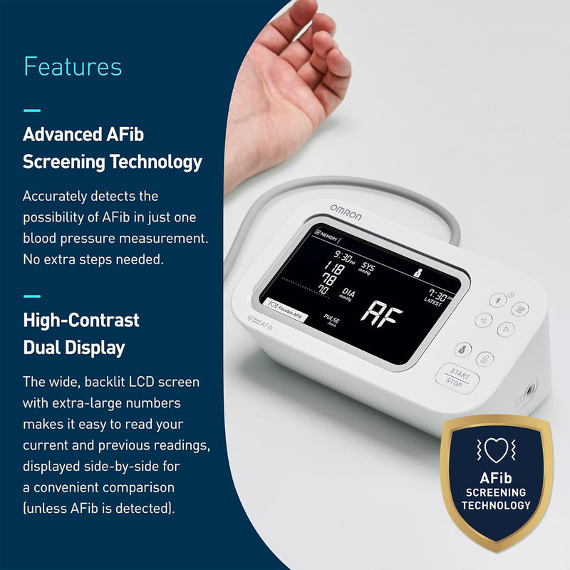 OMRON Platinum Upper Arm Blood Pressure Monitor - Clinically Validated Blood Pressure Arm Cuff - Use OMRON Connect App for Unlimited Free Measurements