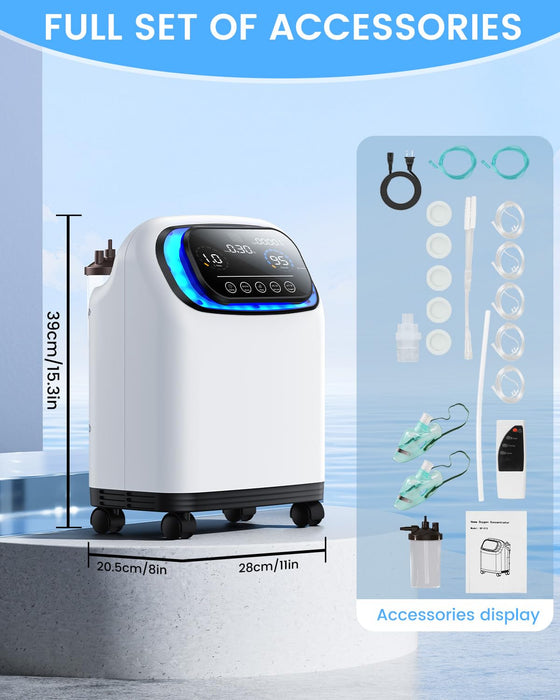 Oxygen Concentrator Machine,1-9L Ajdustable Oxygen Concentrator,Low Noise Portable Oxygen Concentrator,95% Oxygen Concentrator Machine for home use