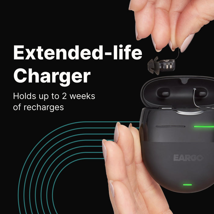EARGO Eargo 8 Virtually Invisible Self-Fitting FDA-Cleared OTC CIC Hearing Aids - Most Advanced Model with Smart Sound Adjust and Sound Match Technology, Rechargeable, Lifetime Customer Support