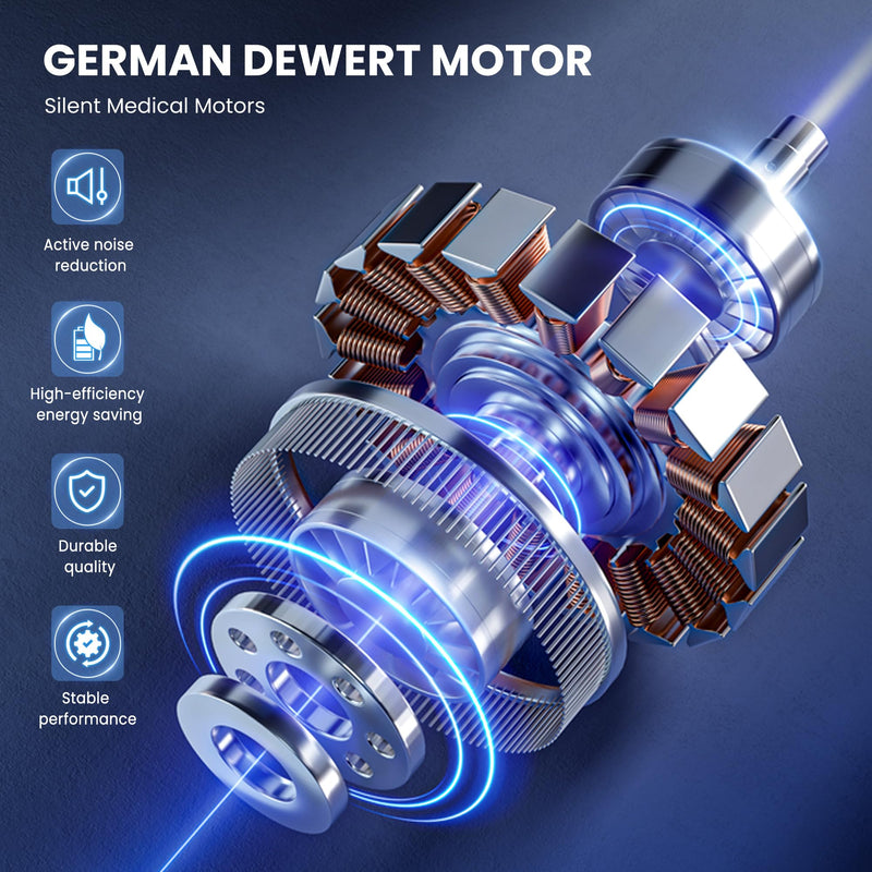 Careboda Premium 5 Function Full Electric Hospital Bed, Hospital Bed with PU Advanced Mattress, Quiet Wheels & IV Pole, ICU Electric Medical Bed with Core Motor, 85" x 44", 530lbs, Hospital & Home Use
