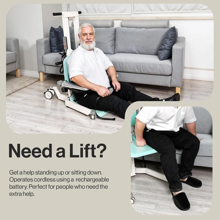 SuperHandy GoRise Electric Floor to Stand Lift – Support Up to 500 Lbs, Floor Lift Chair for Elderly, Patent Pending