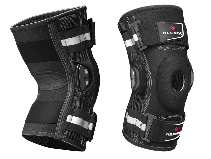 NEENCA Professional Knee Brace for Knee Pain, Hinged Knee Support with Removable Dual Side Stabilizers, Strong Stability for Joint Pain Relief, Arthritis, Meniscus Tear, ACL, PCL, MCL, Runner, Workout